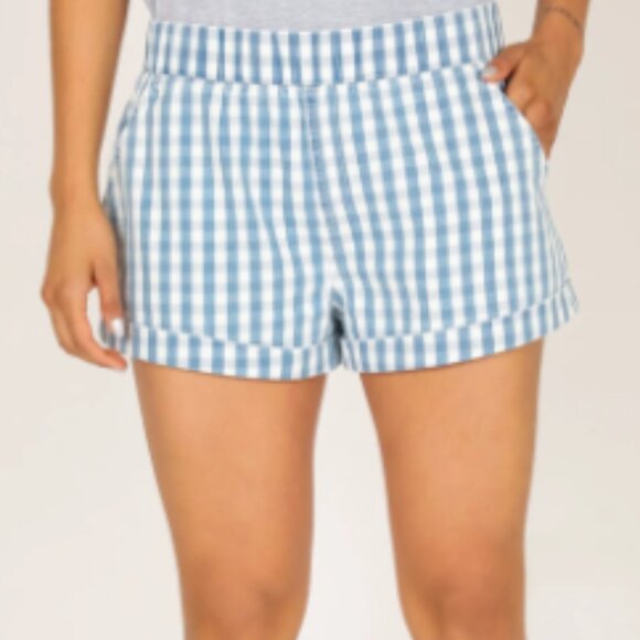 Brand New Women’s Rewash Gingham Print Short Shorts - Picture 1 of 13